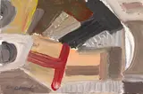 Brücke 4 by A. R. Penck, 1992, Oil on canvas, sold Jun 2018