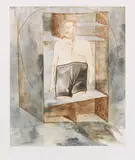Martin Kippenberger, Selfportrait, 1997, Etching and aquatint in colors