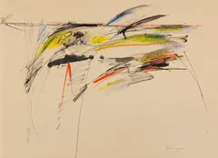 Ohne Titel by Peter Brüning, 1961, Chalks, sold Jun 2018