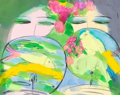Walasse Ting, Ohne Titel, Um 1980, Watercolor on paper