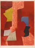 Composition rouge, jaune et bleue by Serge Poliakoff, 1957, Lithograph in colors, sold Jun 2018