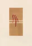 Antoni Tàpies, 4 Barres rouges, 1972, Etching in colors