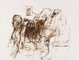Alfred Hrdlicka, Studie (Zyklus Haarmann), 1971, Pen and ink drawing