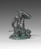 Jörg Immendorff, Affe mit Rose, 2006, Bronze
