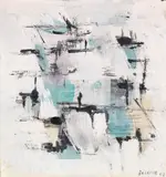 Jean René Bazaine, Abstrakte Komposition, 1957, Gouache