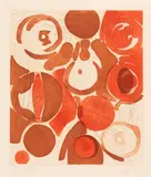 Ernst Wilhelm Nay, Die Wüste, 1965, Etching and aquatint in colors
