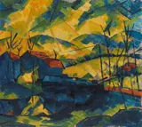 Fritz Schaefler, Landschaft, Um 1920, Oil