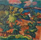 Otto Beyer, Landschaft bei Ferch am Schwielowsee, 1919, Oil on canvas