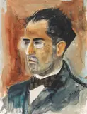 Otto Dix, Bildnis Arthur Kaufmann, 1923, Watercolor