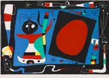 La Femme au Miroir by Joan Miró, 1956, Lithograph in colors, sold Jun 2018