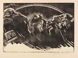 Die Freiwilligen by Käthe Kollwitz, 1921, Woodcut, sold Jun 2018