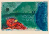Quai de la Tournelle by Marc Chagall, 1960, Lithograph in colors, sold Jun 2018