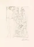 Pablo Picasso, Modèle et Sculpture surréaliste, 1933, Etching