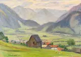 Otto Modersohn, Blick ins Tal (Hindelang), 1934, Oil on canvas