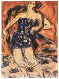 Tänzerin by Christian Rohlfs, 1919, Watercolor, sold Jun 2018