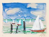 Otto Dix, Segelboote und Möwen