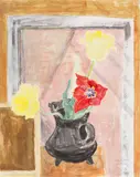 Erich Heckel, Tulpen, 1949, Gouache