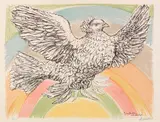 Colombe volant (à l'arc-en-ciel) by Pablo Picasso, 1952, Lithograph in colors, sold Jun 2018