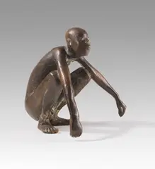 Hockender Neger by Gerhard Marcks, 1956, Bronze, sold Jun 2018