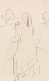August Macke, Türke und Europäer, 1914, Drawing