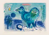 Paysage au Coq by Marc Chagall, 1958, Lithograph in colors, sold Jun 2018