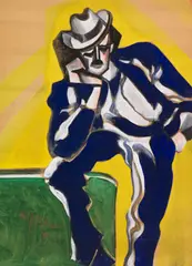 Hugo Scheiber, Porträt, 1925/1930, Gouache