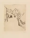 Emil Nolde, Dorfstraße, 1908, Etching