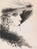 Otto Dix, Dame mit Reiher, 1923, Lithograph