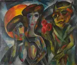 Curt Ehrhardt, Lover, 1921, Oil on fibreboard