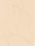 Gabriele Münter, Frau, Um 1925/1930, Pen and ink drawing