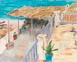 Arnold Balwé, Terrasse am Meer