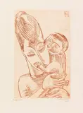 Conrad Felixmüller, Der Sohn (Meine Frau und mein Sohn), 1919, Engraving