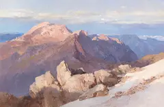 Edward Theodore Compton, Hoher Göll vom Watzmann-Hocheck, 1919, Oil on canvas