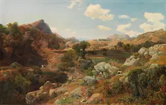 Valentin Ruths, Ziegelhütten im Sabinergebirge, 1867, Oil on canvas