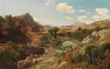 Valentin Ruths, Ziegelhütten im Sabinergebirge, 1867, Oil on canvas