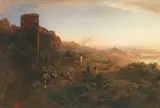 Oswald Achenbach, Abendstimmung in den Albaner Bergen