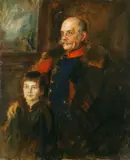 Franz von Lenbach, General von Hartmann und Sohn Hermann, Ca. 1870, Oil on canvas