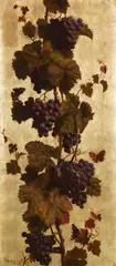 William Hughes, Weinreben, weiß und rot, 1886, Oil