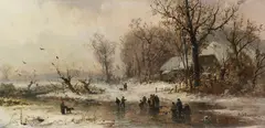 Eisvergnügen by Adolf Stademann, Wohl um 1860, Oil on canvas, sold May 2018