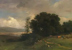 Joseph Wenglein, Blick von Buchberg auf Bad Tölz, 1897, Oil on canvas