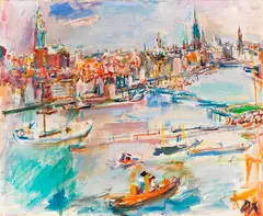 Oskar Kokoschka, Hamburg III, 1961, Oil on canvas