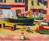 Auguste Herbin, Le vieux port de Bastia, 1907, Oil on canvas