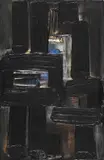 Pierre Soulages, Peinture 33 x 22, 1957, 1957, Oil on canvas
