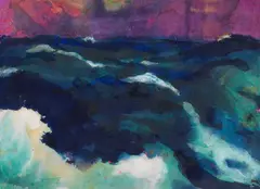 Emil Nolde, Hohe See unter violettem Himmel, Um 1930/1935, Watercolor