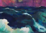 Emil Nolde, Hohe See unter violettem Himmel, Um 1930/1935, Watercolor