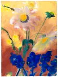 Rittersporn und Dahlien by Emil Nolde, Um 1935/1940, Watercolor, sold Dec 2017