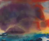 Emil Nolde, Abendwolken am Meer, 1946, Watercolor