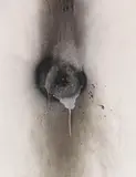 Otto Piene, Silber & Feuer, 1972, Oil