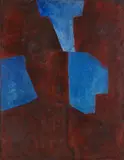 Composition by Serge Poliakoff, 1962, Oil on paper, sold Dec 2017