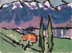 Bergfrühling by Emil Nolde, 1920/ 24, Watercolor, sold Dec 2017